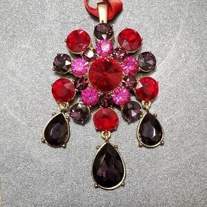 Monet gold tone rhinestone ornament